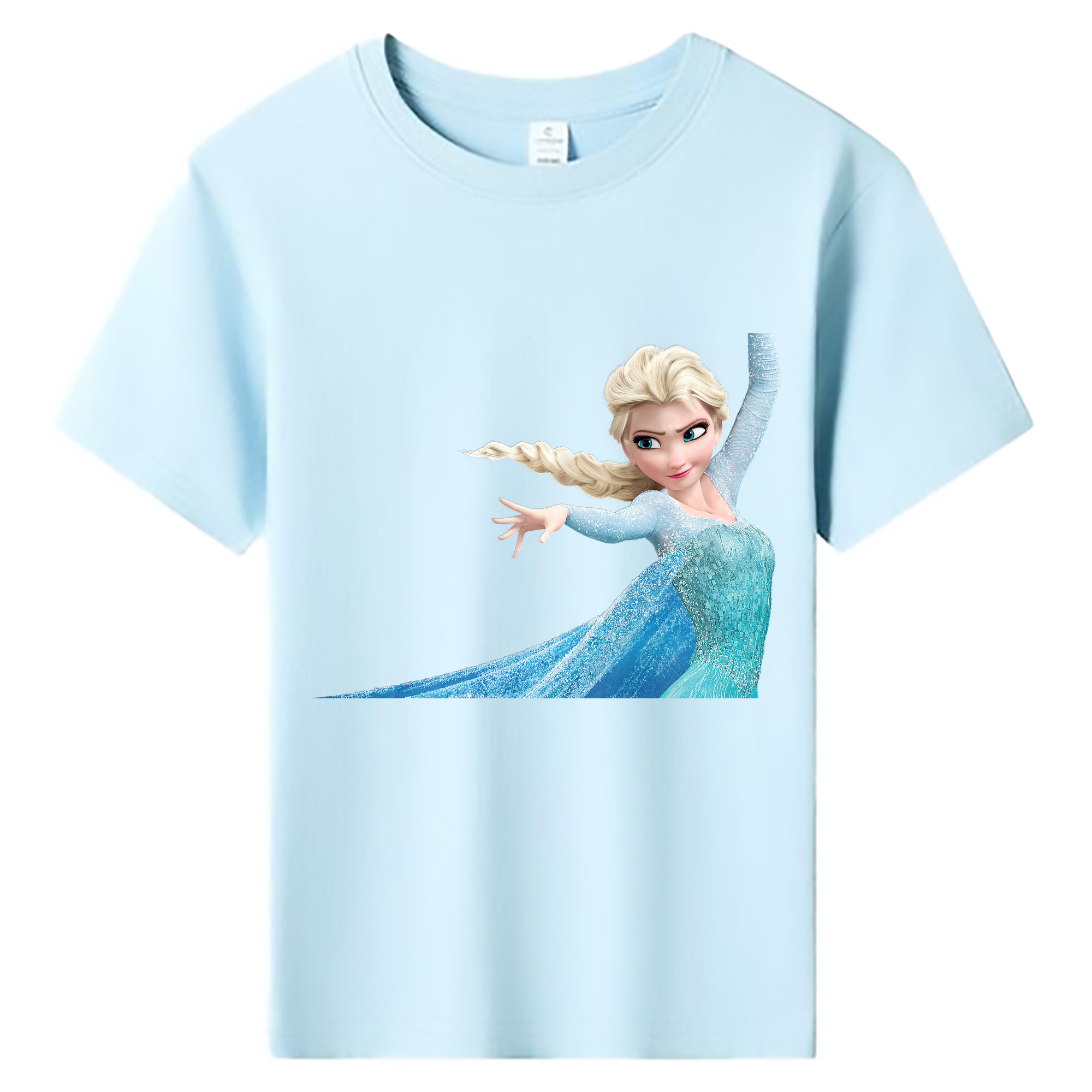 （画像用） アナと雪の女王 アンナ エルサ Frozen Anna Elsa 綿100％キッズTシャツ（フロントプリント）